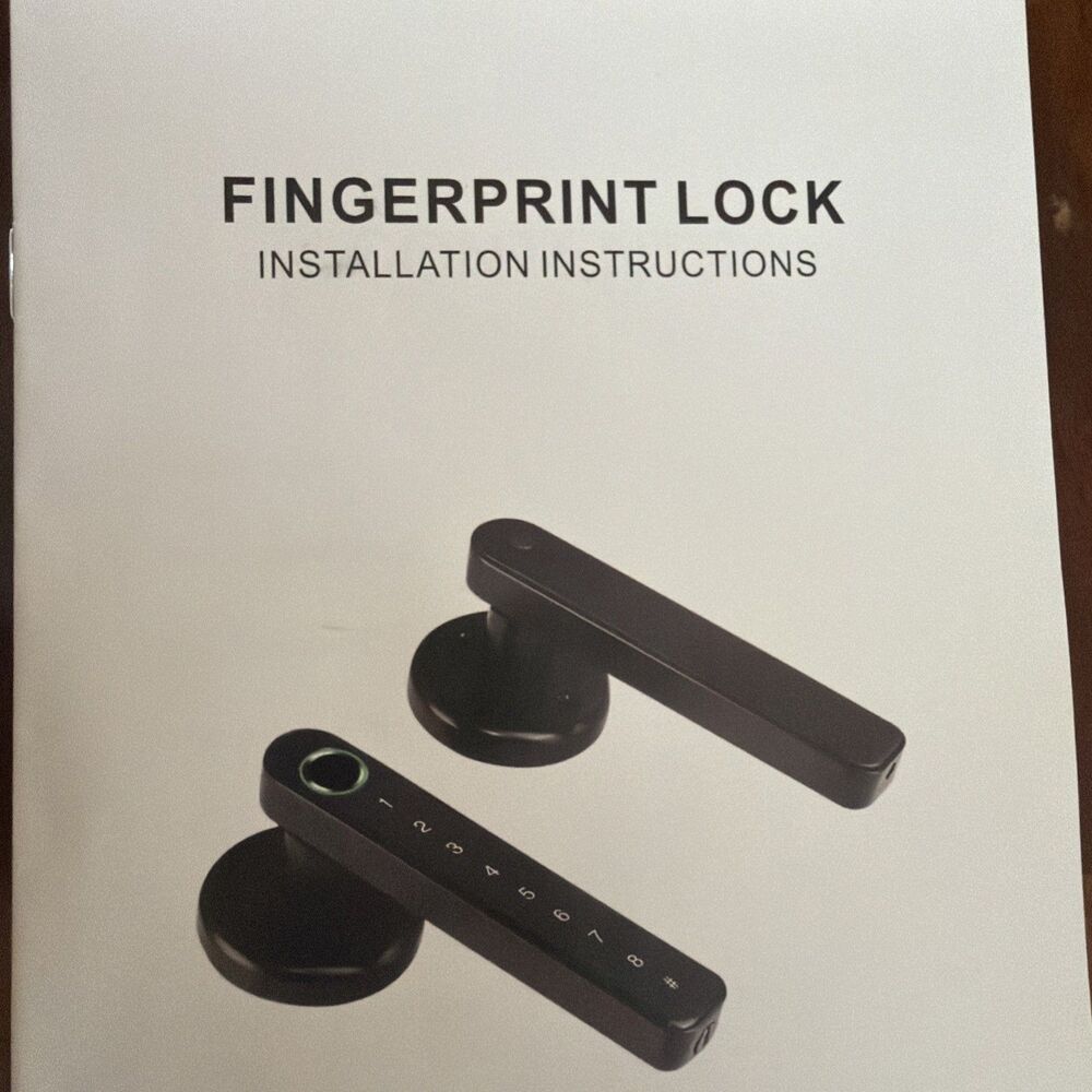 Meqee Smart Fingerprint Door Lock Keyless Entry Keypad Handle Black New